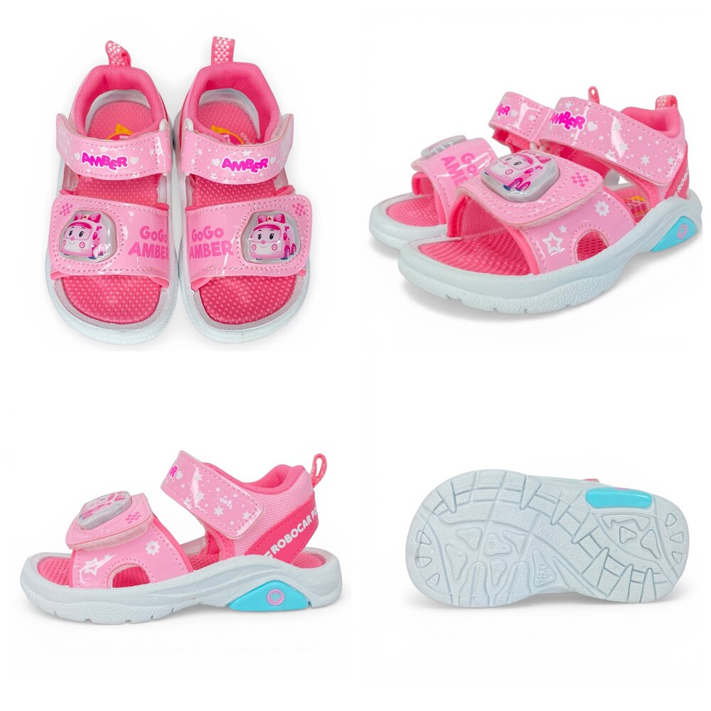 波力涼鞋 童鞋 運動休閒電燈涼鞋 安寶羅伊 台灣製 16-20號 男童女童 幼稚園國小-圖片-2