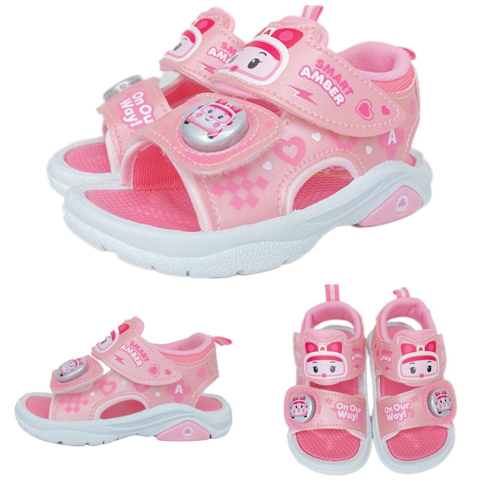 波力涼鞋 童鞋 運動休閒電燈涼鞋 安寶羅伊 台灣製 16-20號 男童女童 幼稚園國小-圖片-2