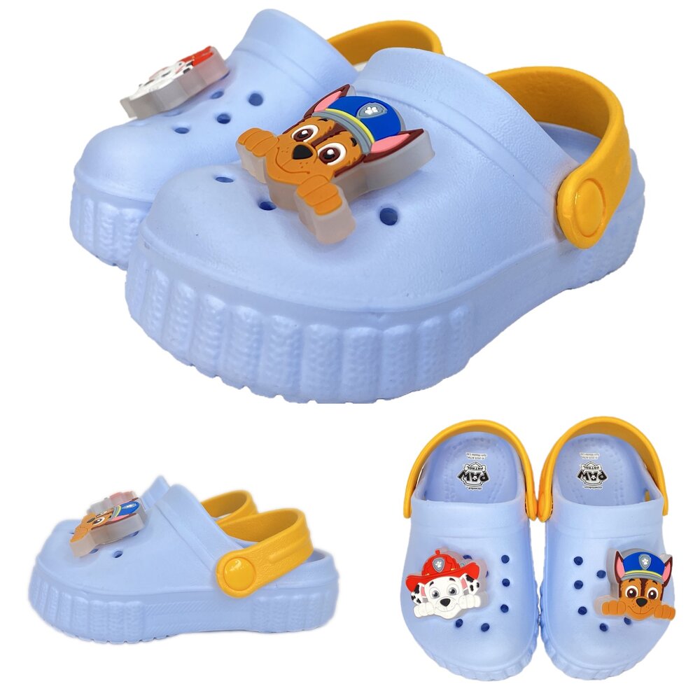 汪汪隊 園丁鞋 男童前包玩水 台灣製 15-22號 布希鞋 拖鞋 女童-圖片-1