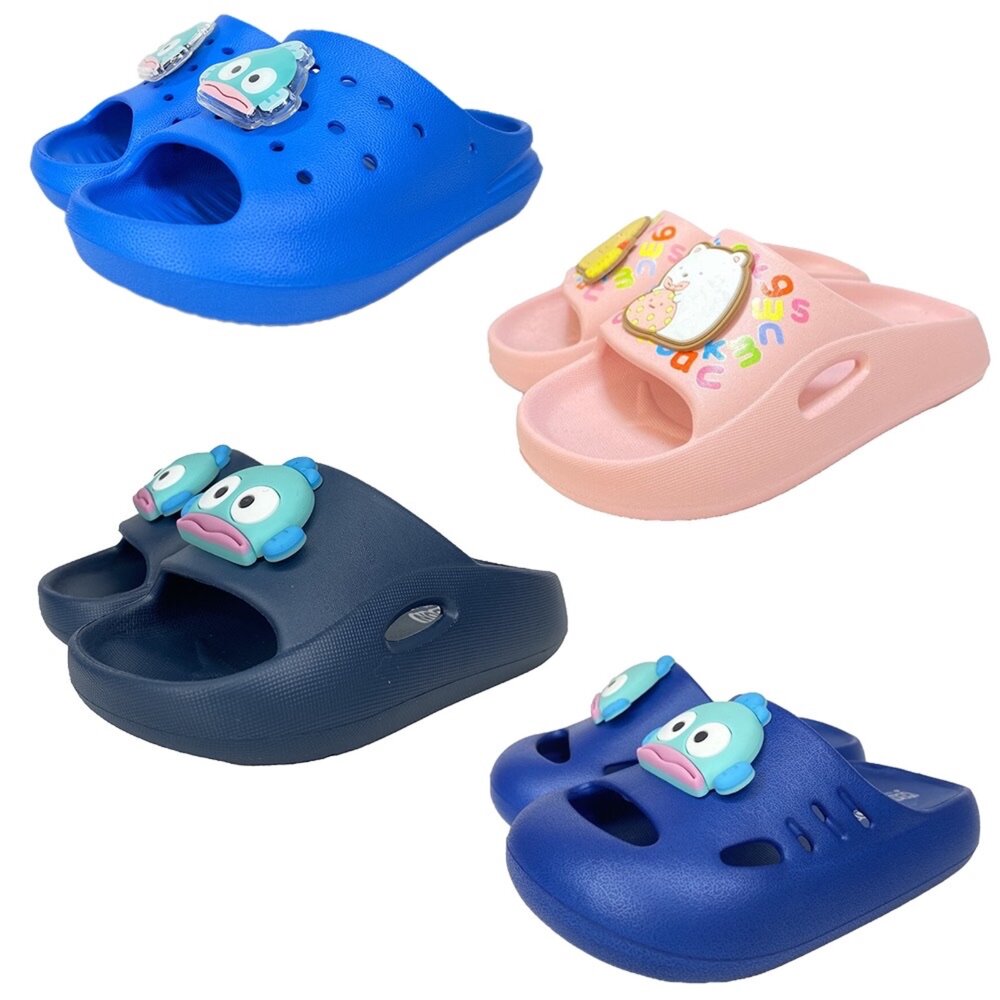 62240406234351-兒童拖鞋 玩水 人魚漢頓 角落生物 男童女童 台灣製 醜魚 15-22號