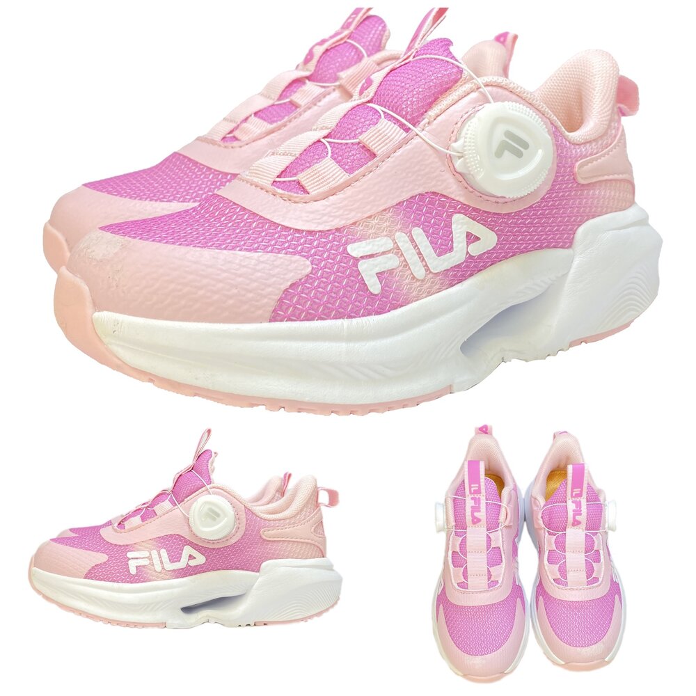 Fila 氣墊運動鞋 旋鈕鞋 球鞋 矯正鞋 康特杯 氣墊鞋 正品 男童女童 童鞋-圖片-12