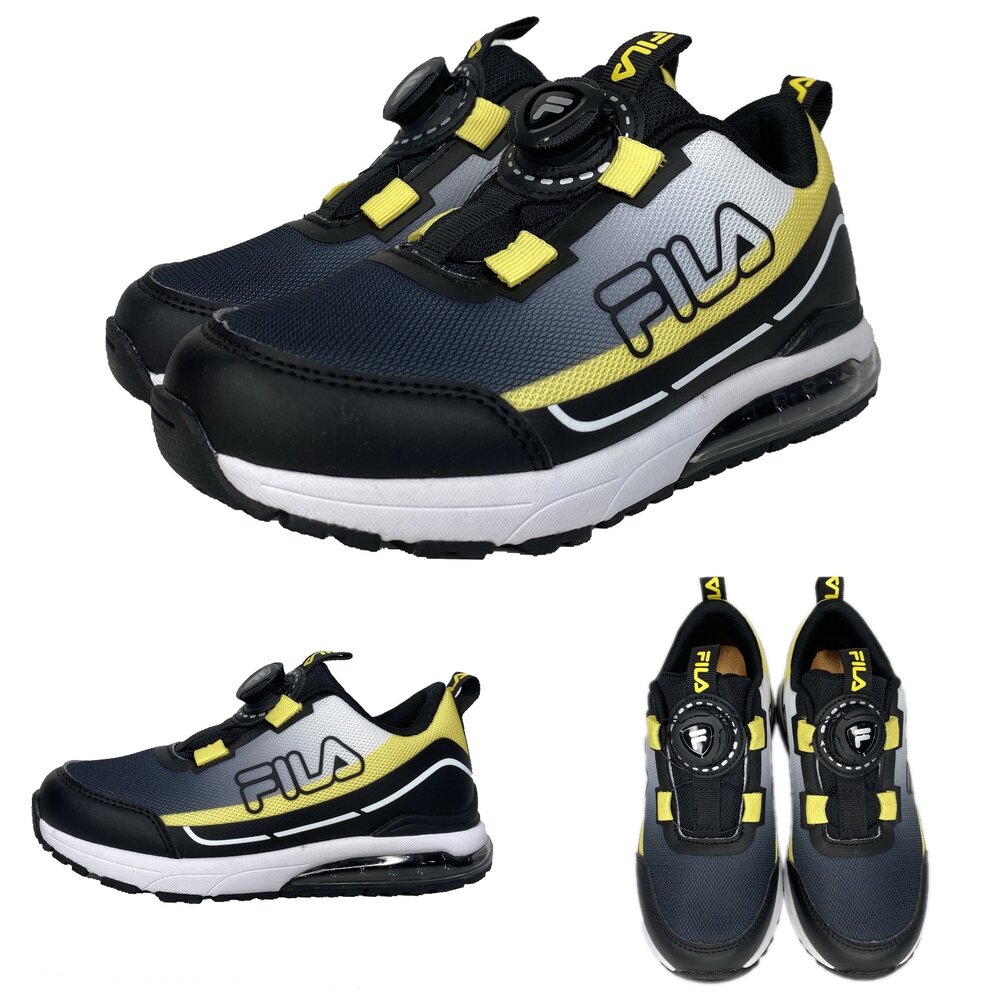 Fila 氣墊運動鞋 旋鈕鞋 球鞋 矯正鞋 康特杯 氣墊鞋 正品 男童女童 童鞋-圖片-4