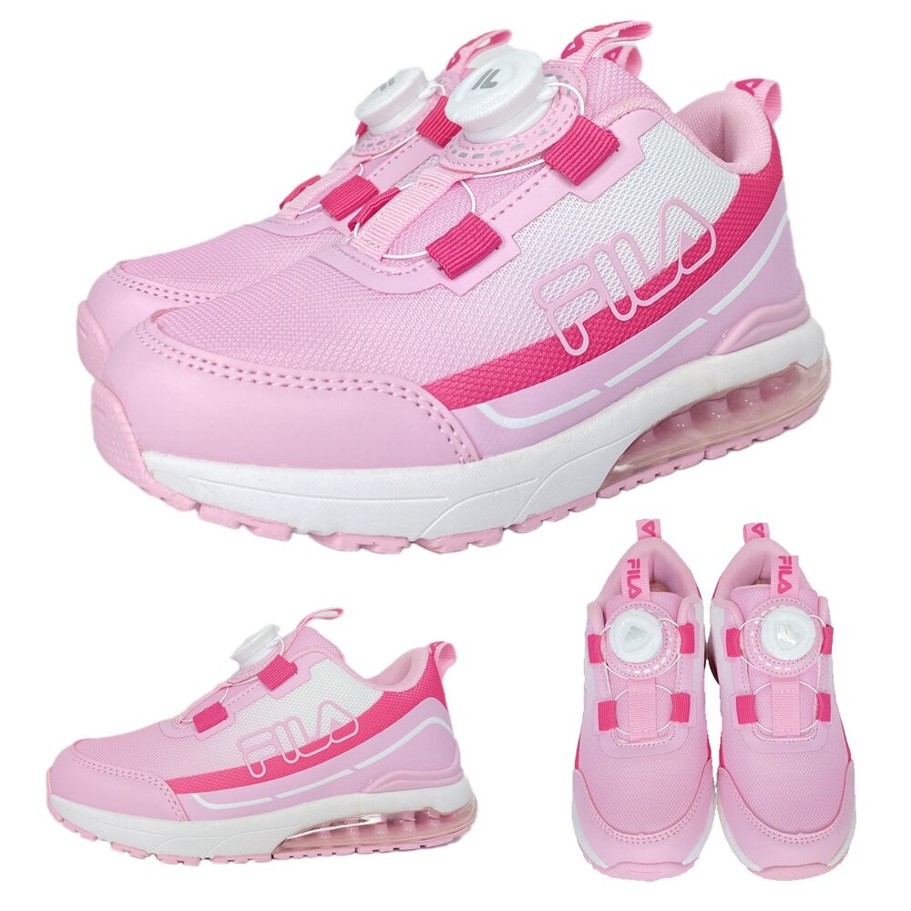 Fila 氣墊運動鞋 旋鈕鞋 球鞋 矯正鞋 康特杯 氣墊鞋 正品 男童女童 童鞋-圖片-5