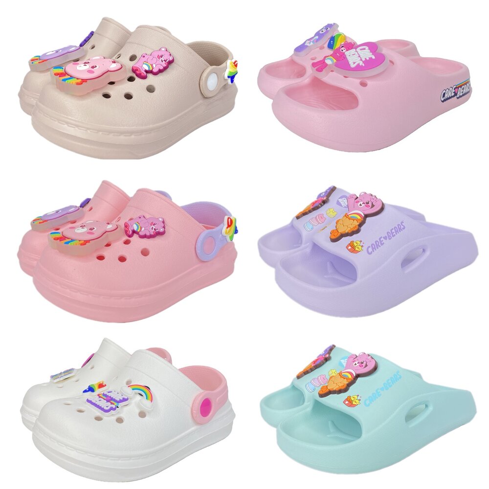 66250506124427-彩虹熊 女童拖鞋 園丁鞋 洞洞鞋 CareBears 兒童 涼鞋 16-24號