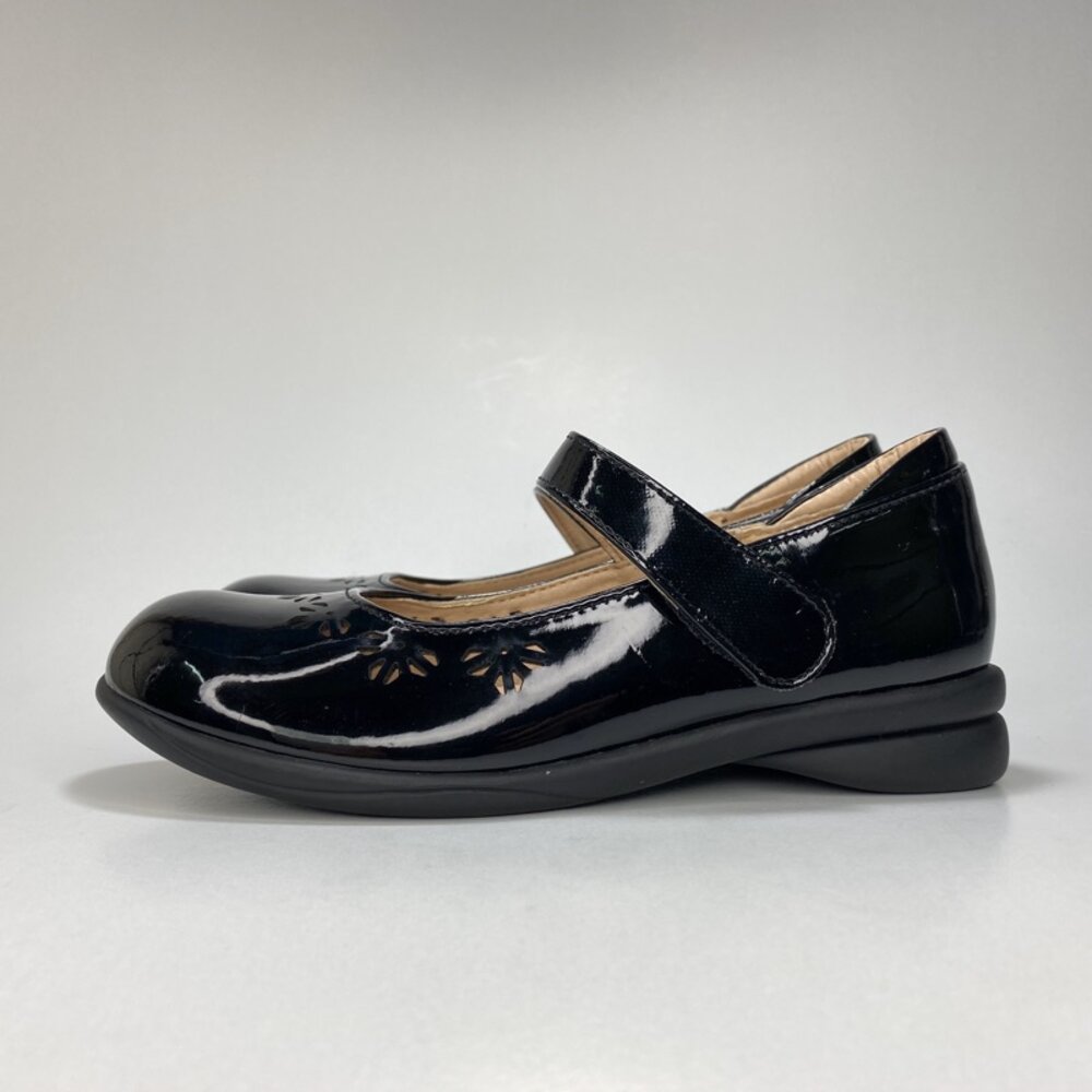 女童皮鞋 黑色全黑 漆皮亮面皮鞋 台灣製 花童鞋 公主鞋 圓頭-圖片-1