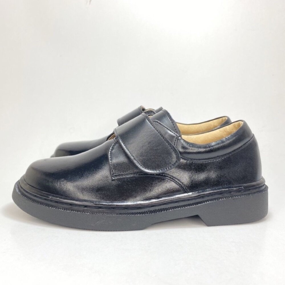 SDIK 全真皮 男童皮鞋 學生鞋 花童鞋 台灣製 手工皮鞋 牛皮 童鞋 黑色 魔鬼氈-圖片-2