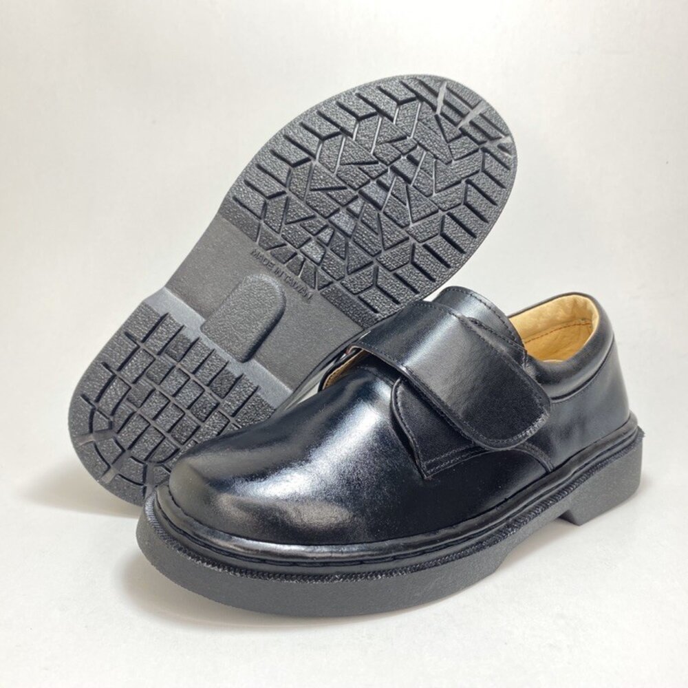 SDIK 全真皮 男童皮鞋 學生鞋 花童鞋 台灣製 手工皮鞋 牛皮 童鞋 黑色 魔鬼氈-圖片-5