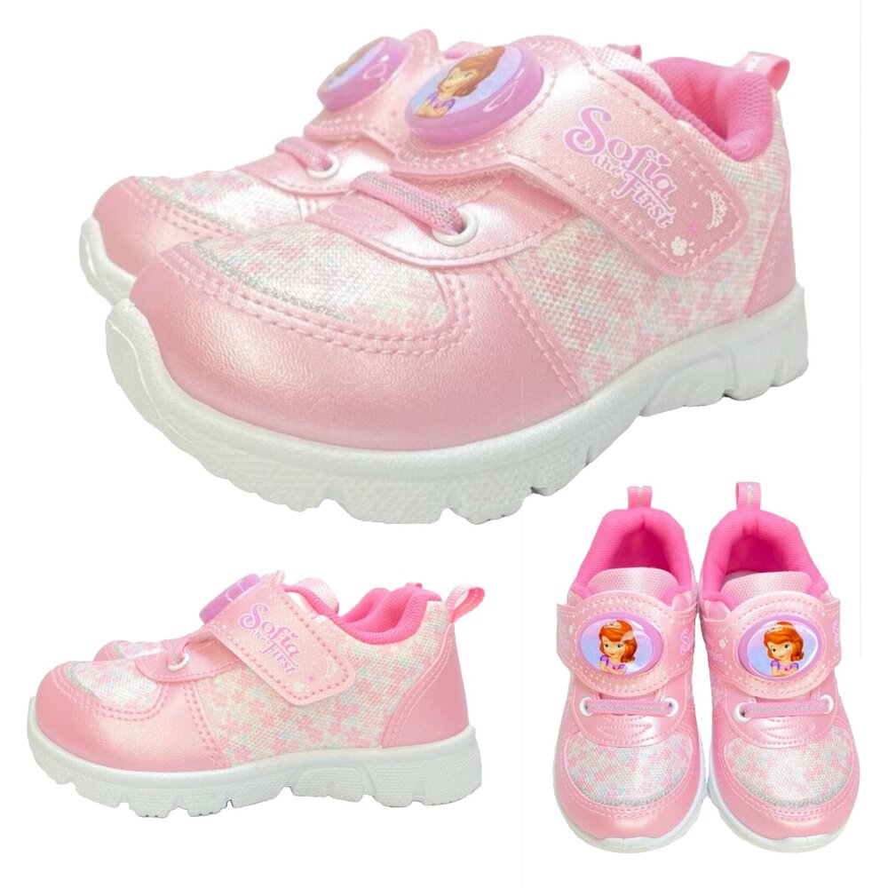 冰雪奇緣 運動鞋 電燈鞋 蘇菲亞公主 球鞋 童鞋 布鞋 迪士尼公主 魔鬼氈 艾莎 安娜-圖片-2