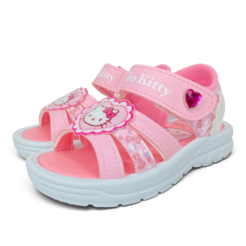 Hellokitty 涼鞋 運動休閒 魔鬼氈 女童 15-23號 大耳狗 童鞋 凱蒂貓 台灣製-圖片-1