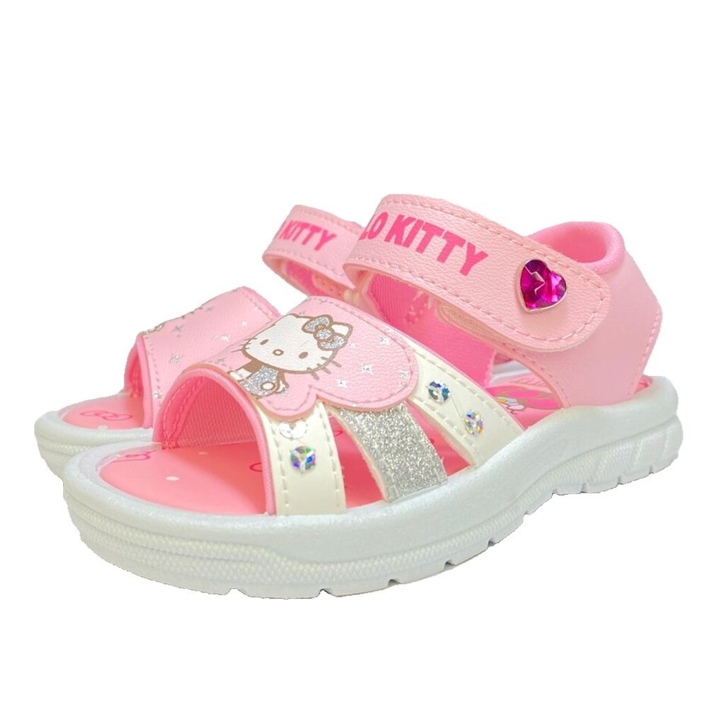 Hellokitty 涼鞋 運動休閒 魔鬼氈 女童 15-23號 大耳狗 童鞋 凱蒂貓 台灣製-圖片-11