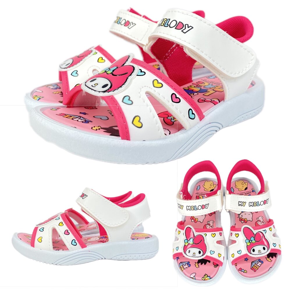 Hellokitty 涼鞋 運動休閒 魔鬼氈 女童 15-23號 大耳狗 童鞋 凱蒂貓 台灣製-圖片-4