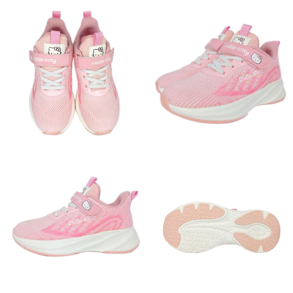 凱蒂貓 女童運動鞋 氣墊鞋 童鞋 Hellokitty 全白布鞋 球鞋 31-37號-圖片-2