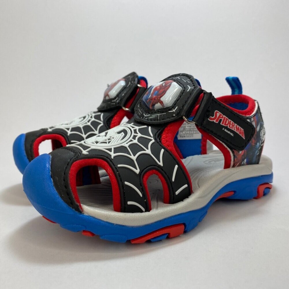 波力 冰雪奇緣 護趾涼鞋 水涼鞋 電燈鞋 童鞋 運動涼鞋 羅伊 蜘蛛人 艾莎 安娜 魔鬼氈-圖片-5