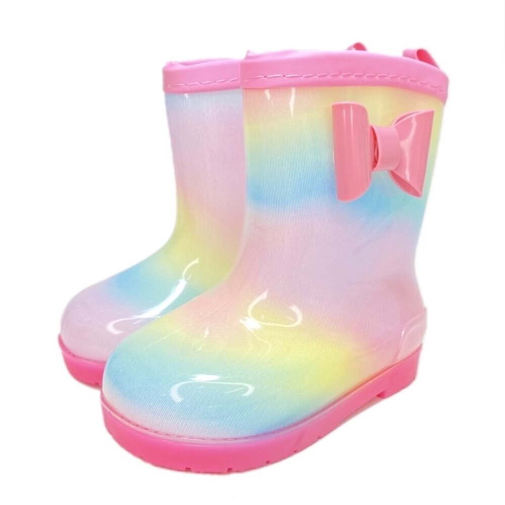 兒童雨鞋 雨靴 15-24號 大童 中童 🔥台灣現貨🔥 出口日本 男童 女童 彩虹雨鞋-圖片-1