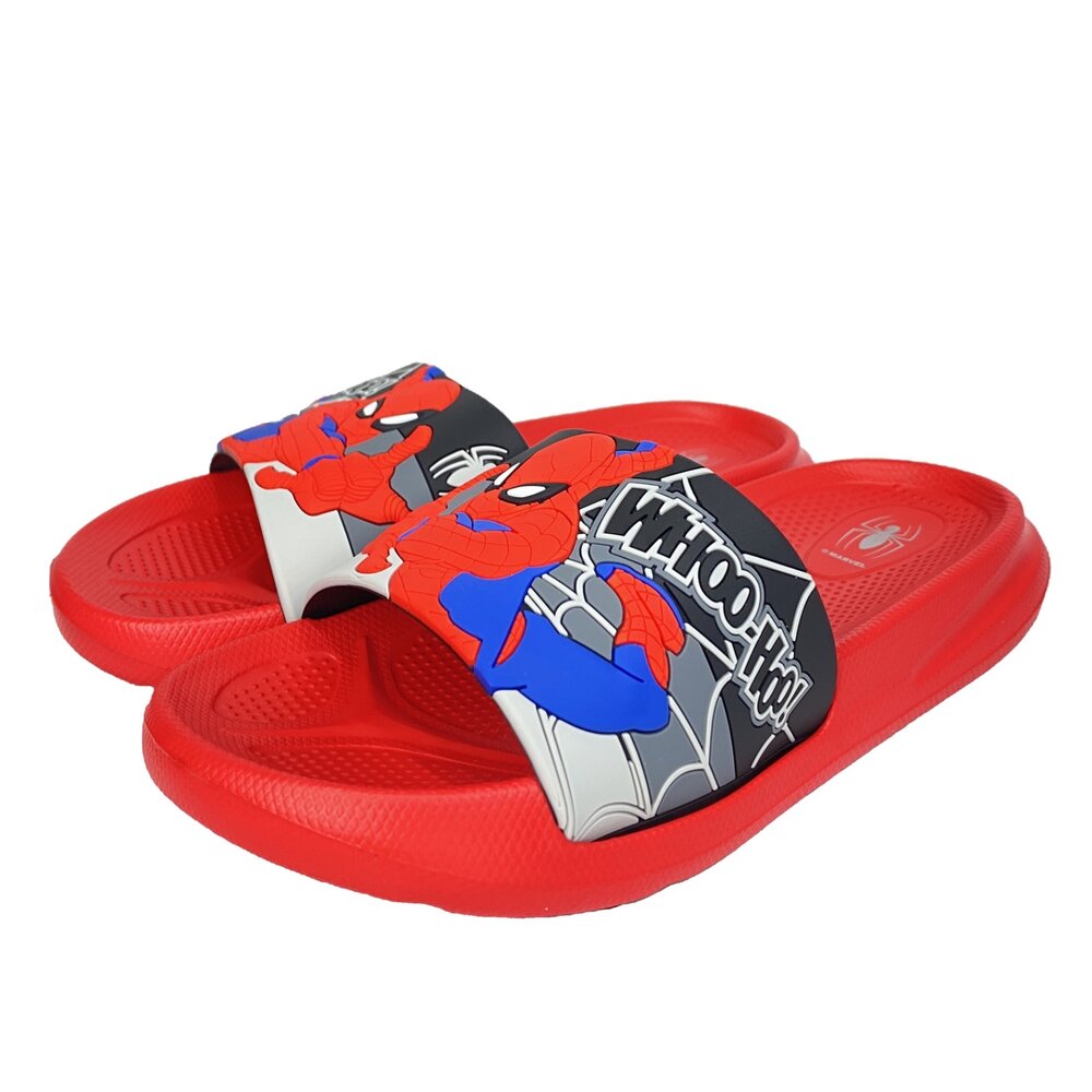 兒童拖鞋 波力 蜘蛛人 台灣製 🔥現貨秒出🔥 男童 休閒玩水 中童 漫威-圖片-5