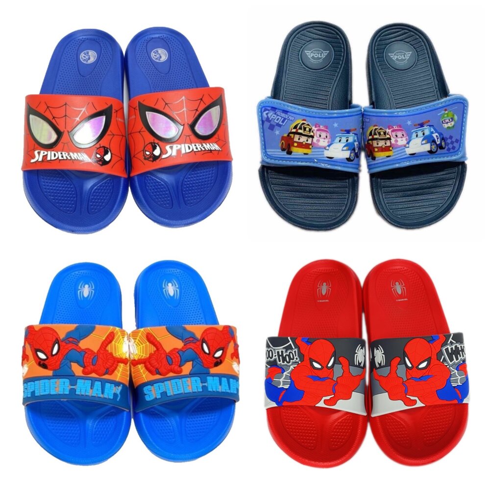 9984918066-兒童拖鞋 波力 蜘蛛人 台灣製 🔥現貨秒出🔥 男童 休閒玩水 中童 漫威