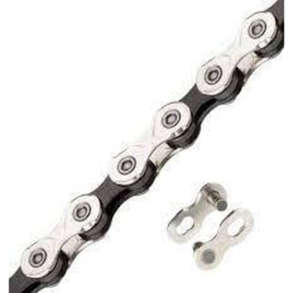 23253133256-散裝  114目 11速 KMC X11 銀/銀黑色 高強度鍊條11速  鏈條附快扣 11s