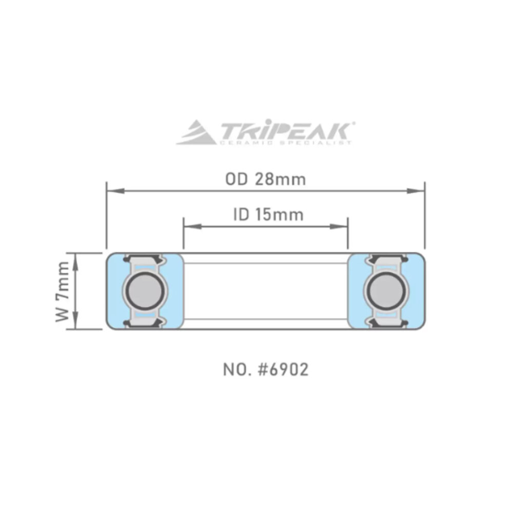 26443347437-TRIPEAK 鋼珠/陶瓷培林 6902 15 x 28 x 7MM HUB BEARING