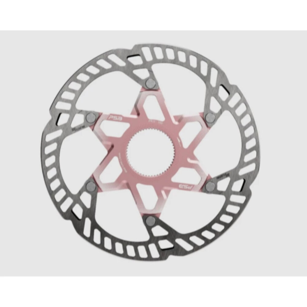 27141101643-PSB PR11 環義粉色碟盤 3D浮動碟盤 中鎖鎖蓋 自行車碟盤 中鎖碟盤 輕量化碟盤