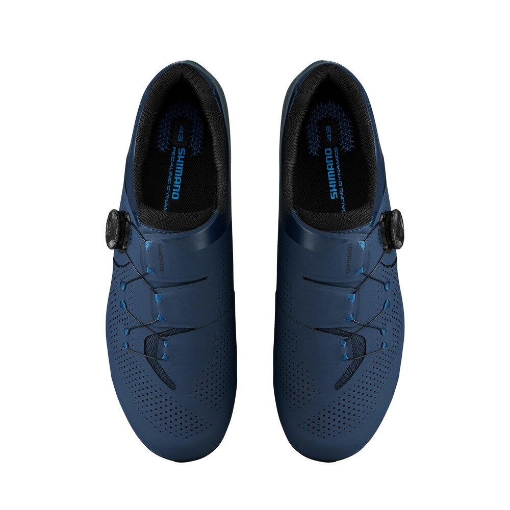SHIMANO RC302 公路車鞋 動力鞋楦 寬版 卡鞋 海軍藍-圖片-4