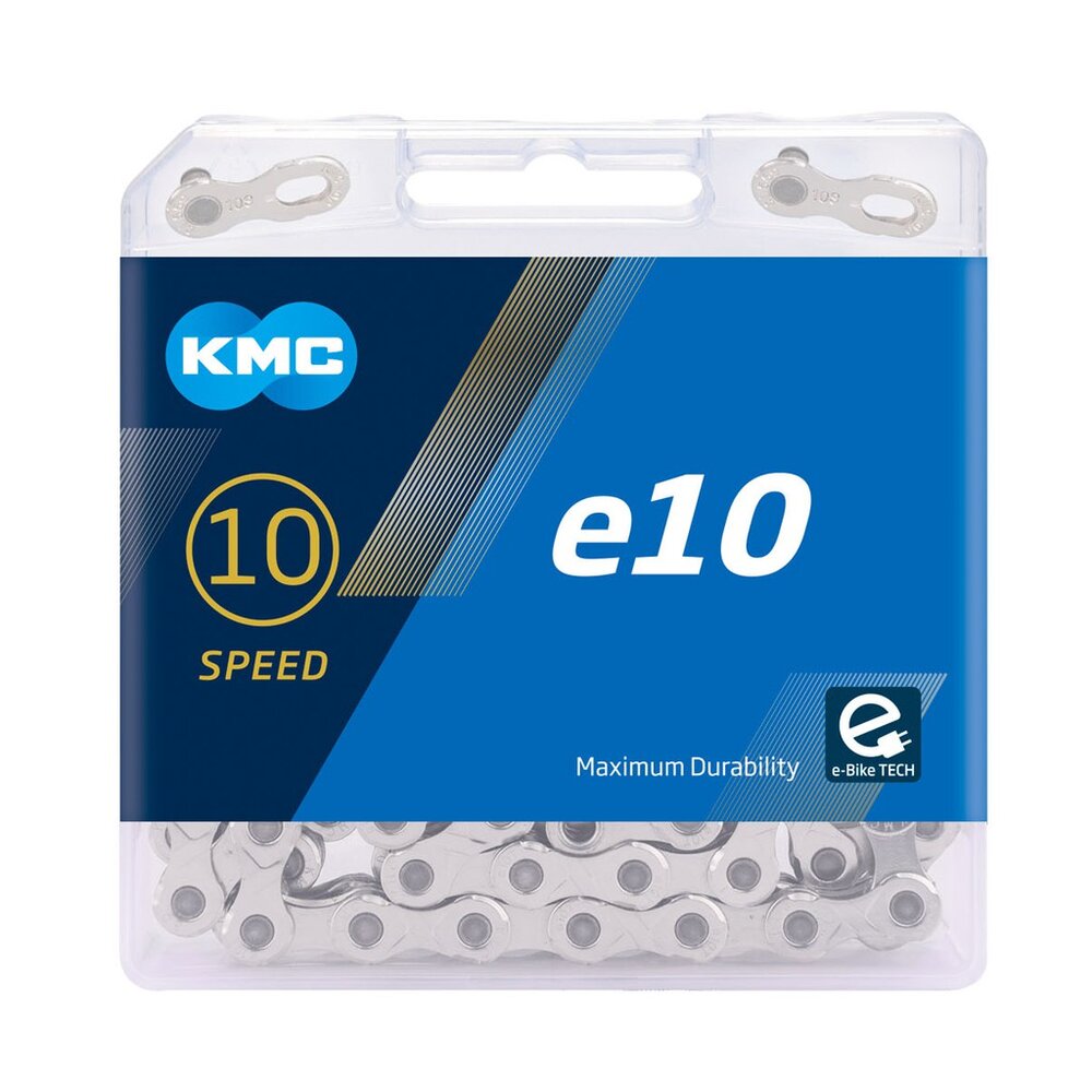 KMC e10 eBike10速鏈條 盒裝(銀、EPT防鏽)-圖片-1