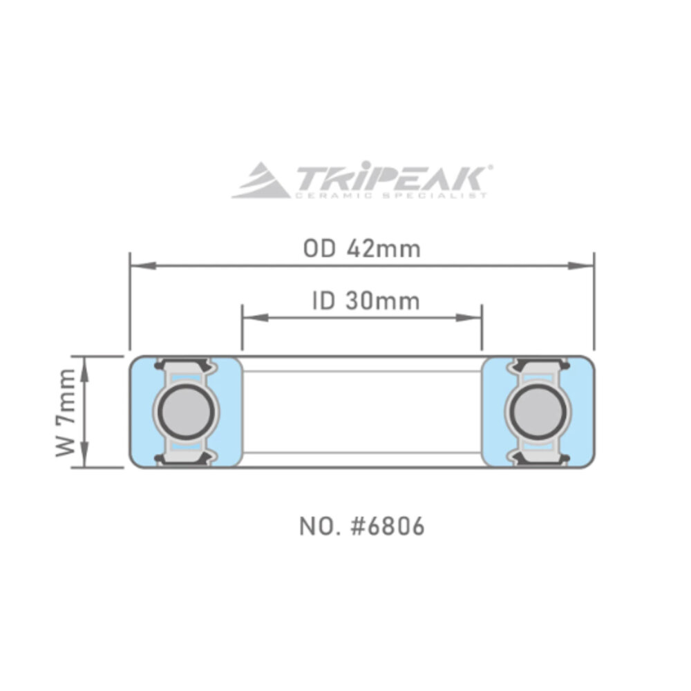 40075718806-TRIPEAK 鋼珠/陶瓷培林 6806 30 x 42 x 7MM HUB BEARING