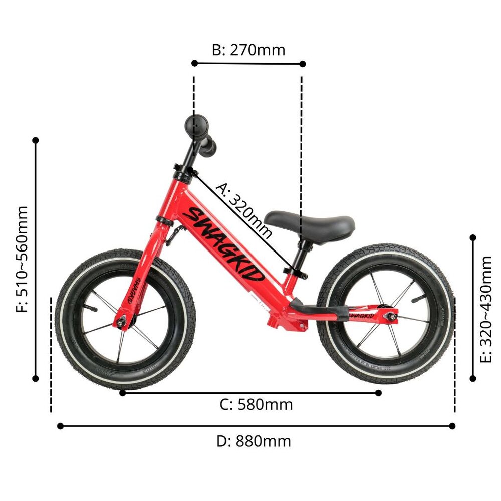 SWAGKID S2 12吋 鋁合金滑步車 適合85-110CM 平衡車 pushbike-圖片-3