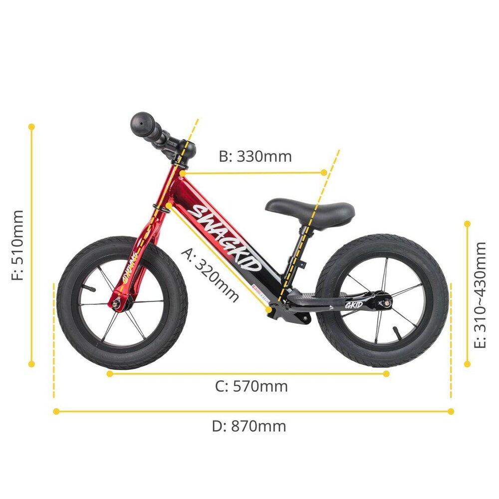 SWAGKID A1 12吋 鋁合金滑步車 適合95-110CM 平衡車 pushbike-圖片-6