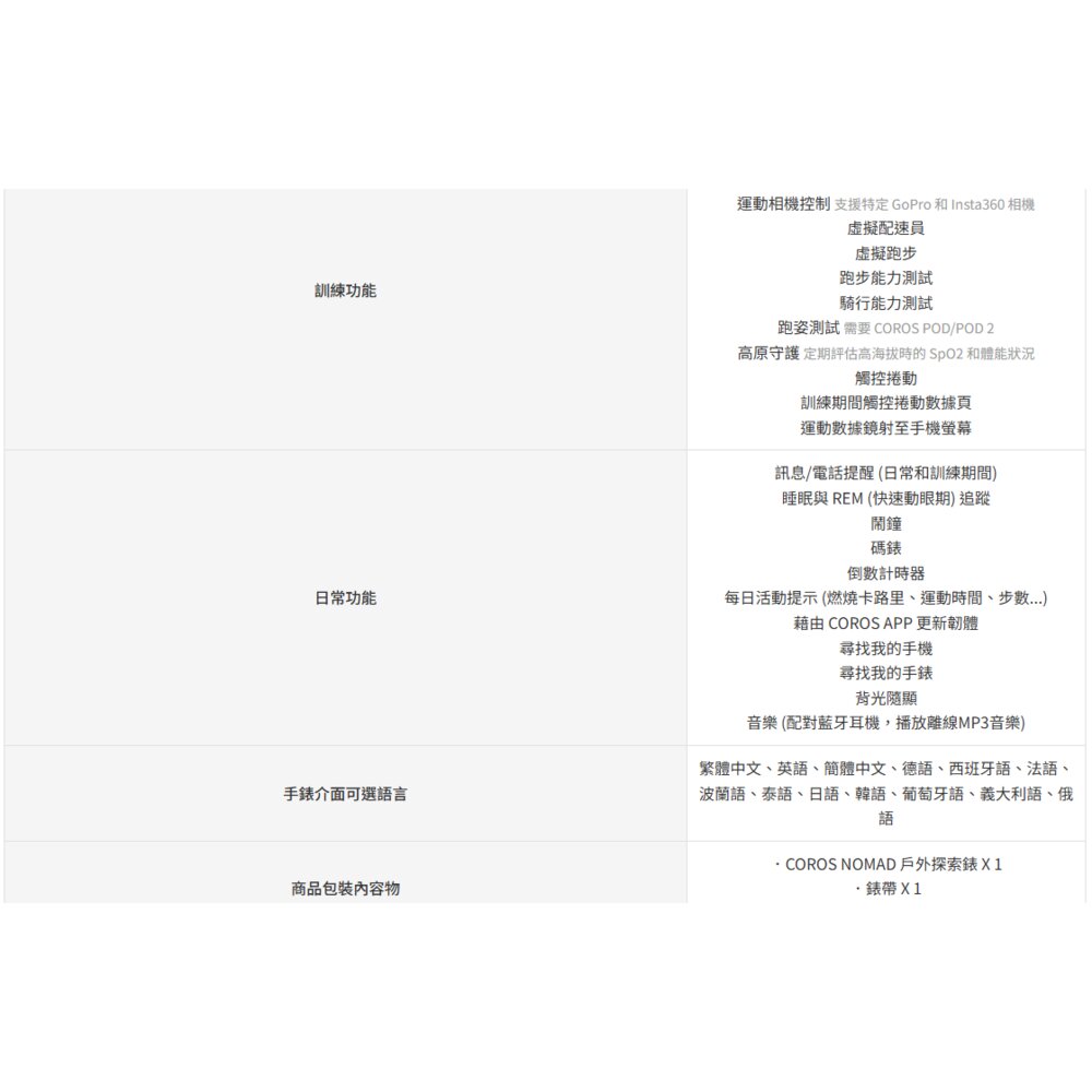 COROS NOMAD 戶外探索錶 運動智慧手錶 原廠公司貨 / 保固兩年 運動騎車跑步-圖片-10