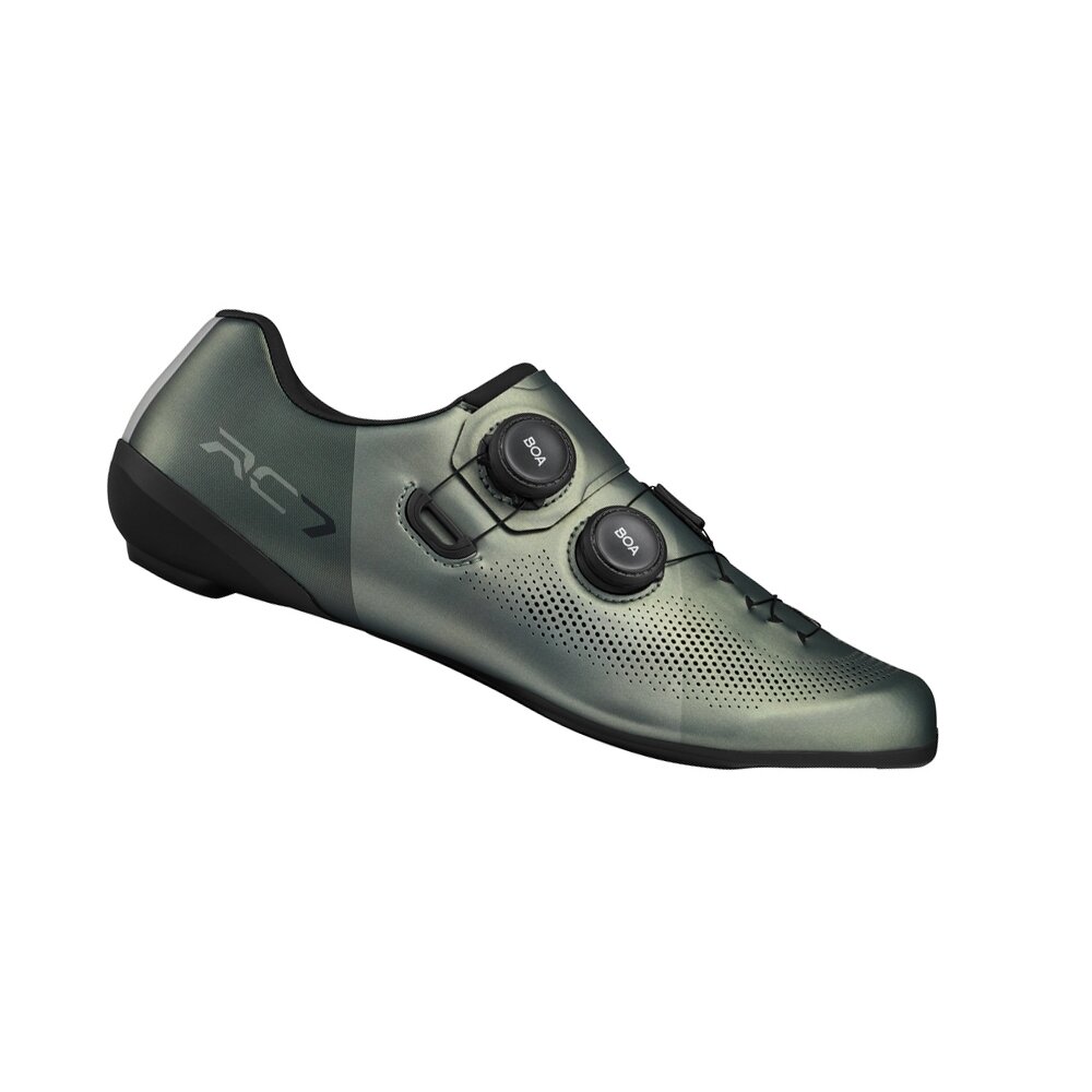 46452573913-SHIMANO RC703 公路車鞋 動力鞋楦 寬版 卡鞋 灰綠色