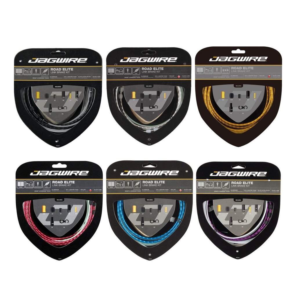 出清 JAGWIRE Road Elite Link Brake 尊爵款 公路車輕量鋁合金節式煞車線組 盒裝-圖片-1