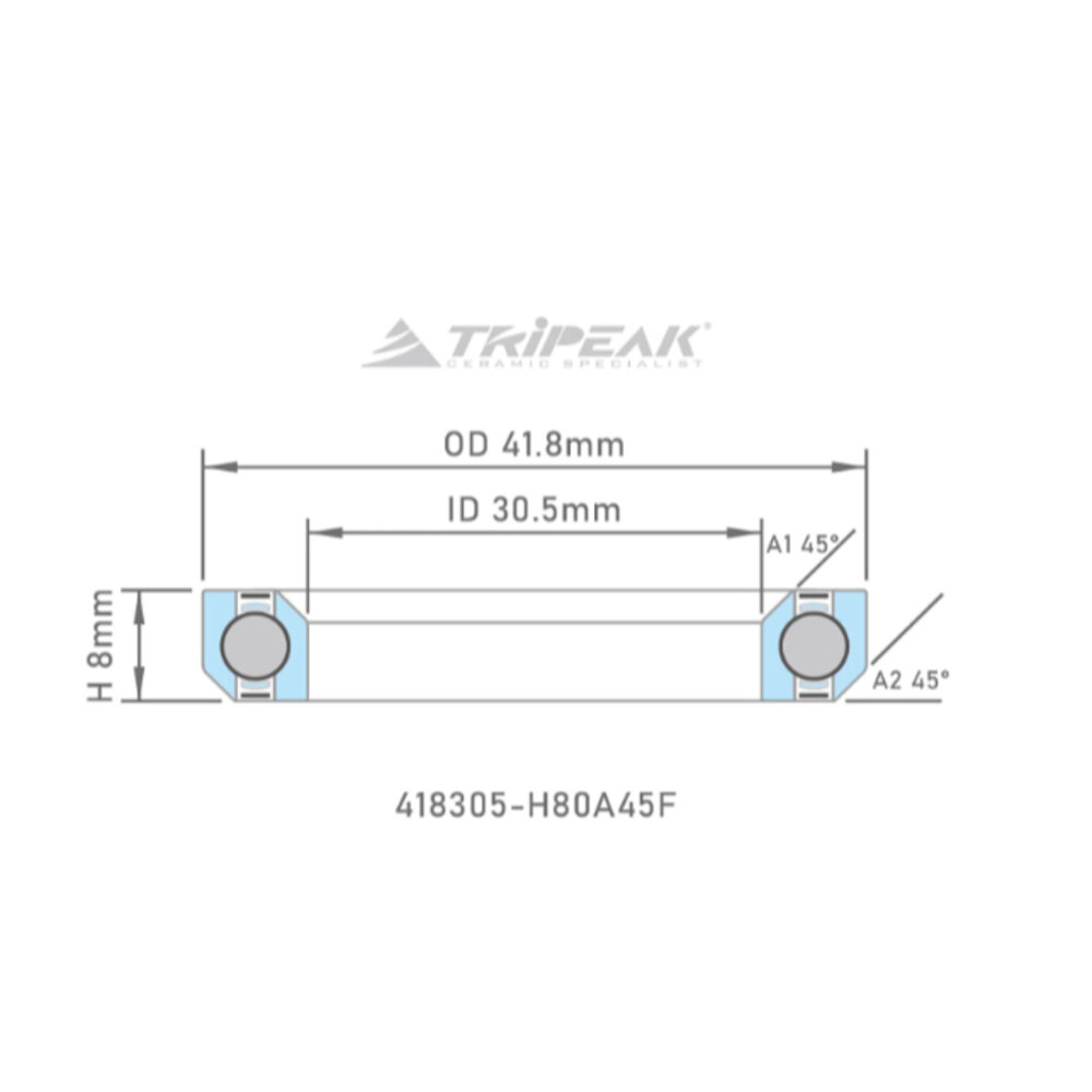 66000911-TRIPEAK 頭碗培林 41.8 x 30.5 x 8 – 45/45 FSA121