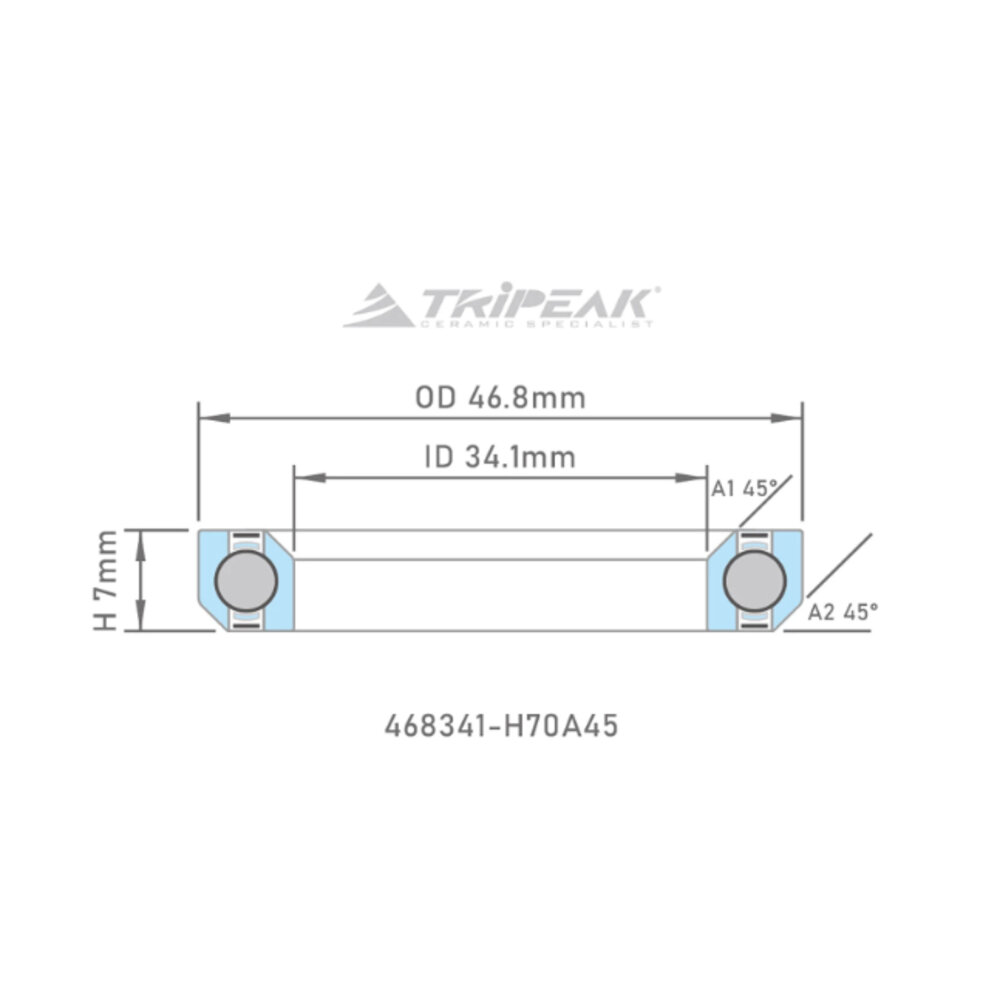 66000913-TRIPEAK 頭碗培林 46.8 x 34.1 x 7 – 45/45 FSA168