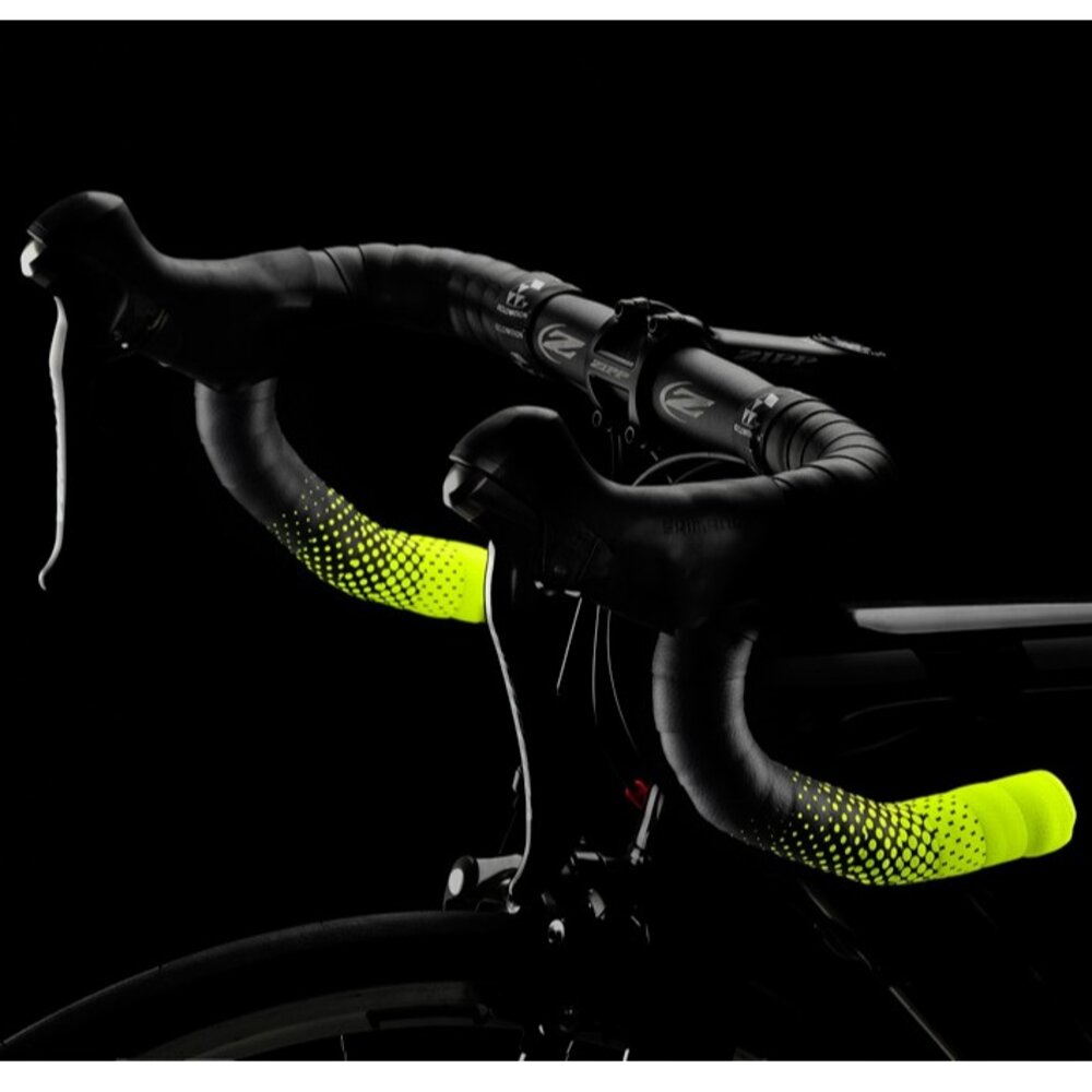 CICLOVATION自行車把帶|進階款皮革觸感 螢光黃漸變色-圖片-3