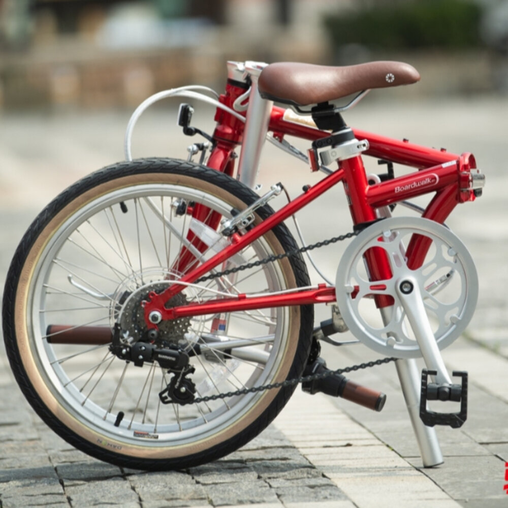 DAHON BOARDWALK D7 摺疊車 7速 20吋 小折 紅色-圖片-3