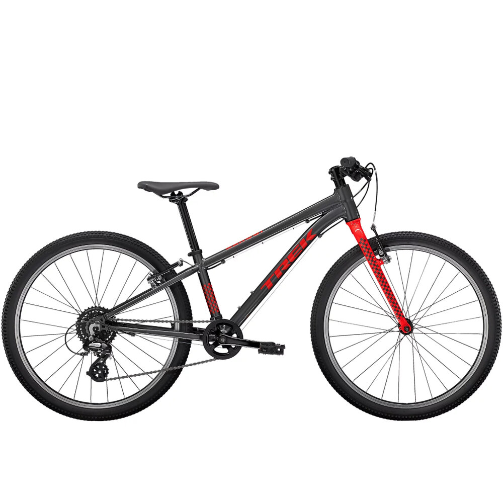 66002801-出清 TREK Ｗahoo 24 童車 8速 24吋 適合130-150CM 深灰紅