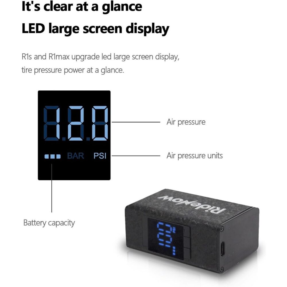 Ridenow R1S 120PSI 迷你泵電動打氣機-圖片-1