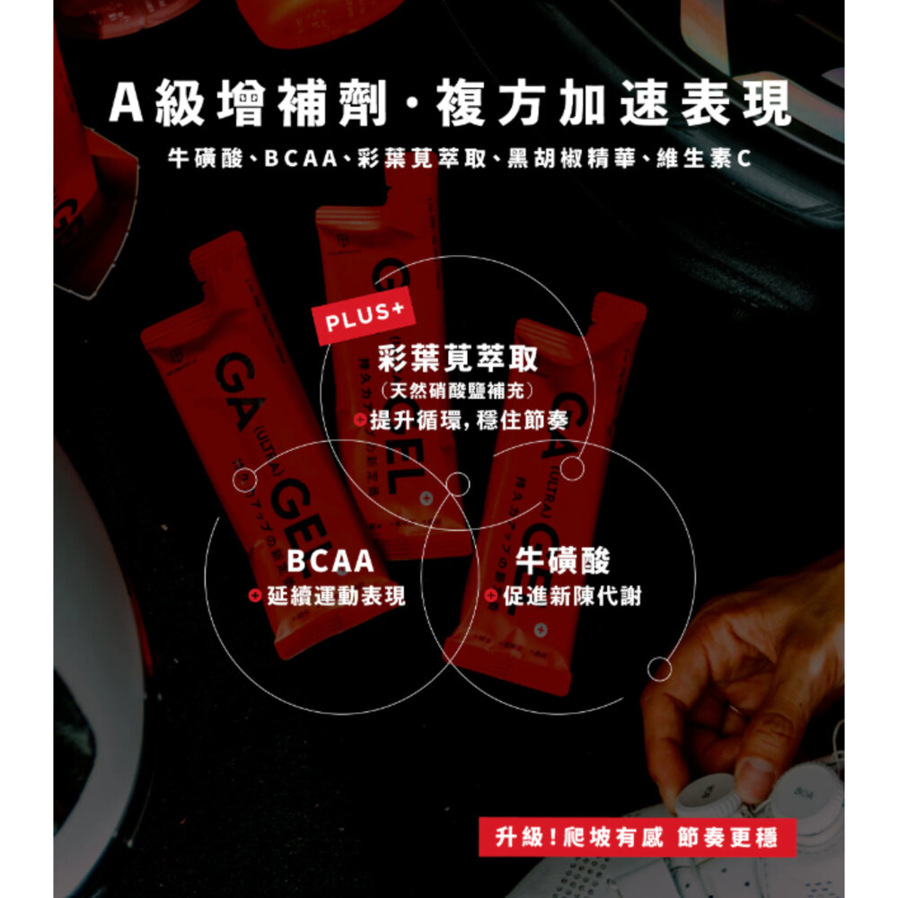GA黃金甲 紅膠 GA GEL ULTRA能量膠 60g/包 果膠 補給品-圖片-5