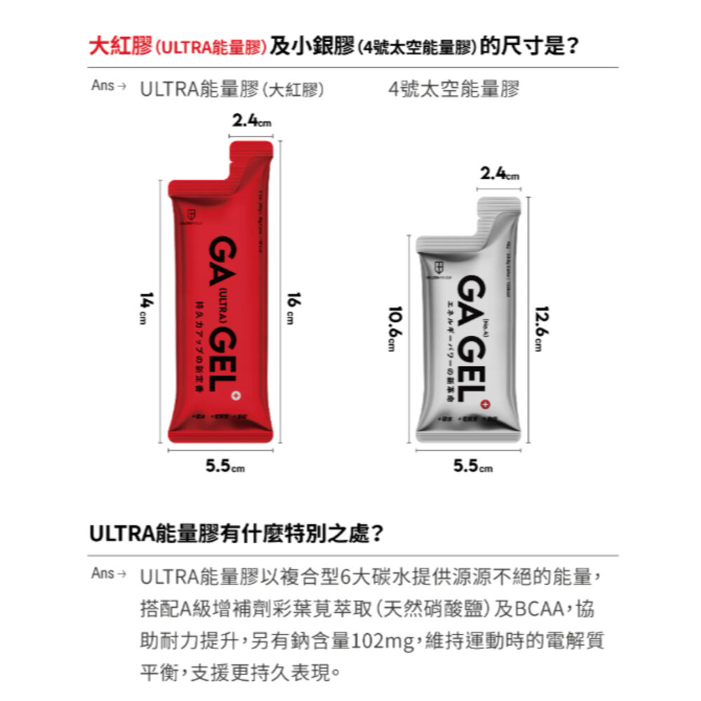 GA黃金甲 紅膠 GA GEL ULTRA能量膠 60g/包 果膠 補給品-圖片-7