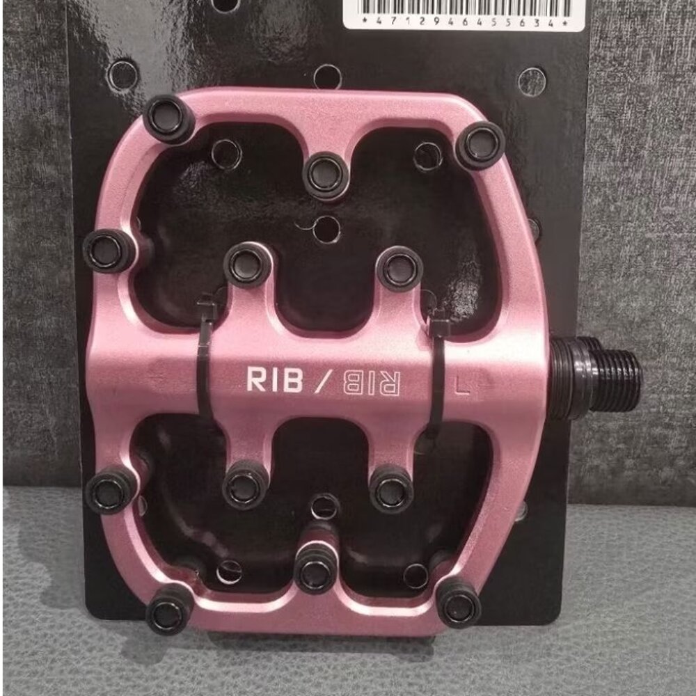 66003476-FOURIERS PT-RIB-011 粉 安全/ 防滑/ 舒適 鋁合金踏板 登山車 城市車 電輔車踏板
