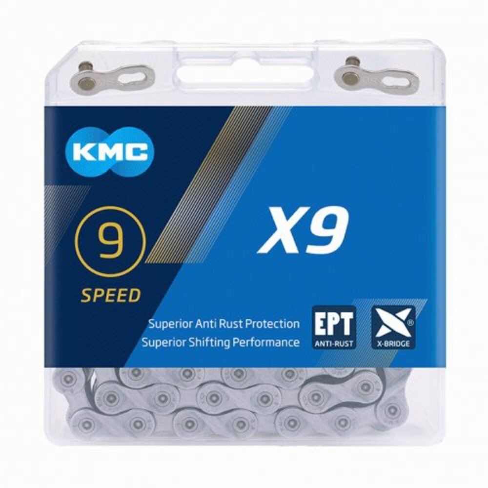 KMC X9 9速鏈條 盒裝(銀灰、EPT防鏽)-圖片-3