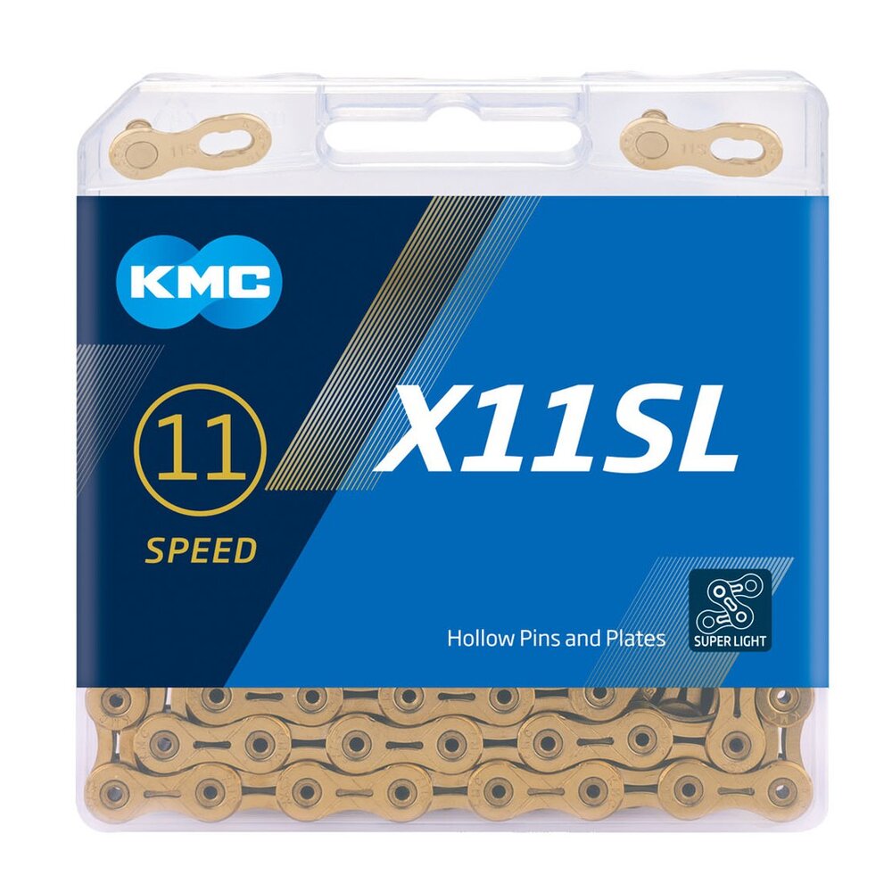 KMC X11SL 11速 超輕量鏈條 盒裝(金、銀)-圖片-1