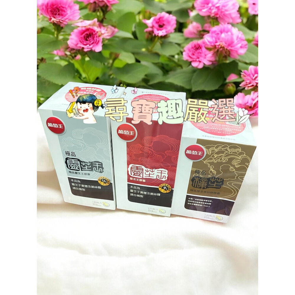 A02-3-公司正品現貨 葡萄王極品樟芝菌絲體膠囊120粒/靈芝王膠囊60粒(健)/靈芝王270粒/葡萄王極品靈芝王189粒