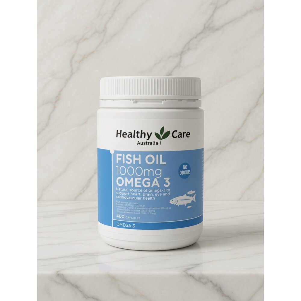A02-3-Healthy Care 深海魚油膠囊 1000mg , 400粒大容量裝  效期至 2028 年 05 月現貨