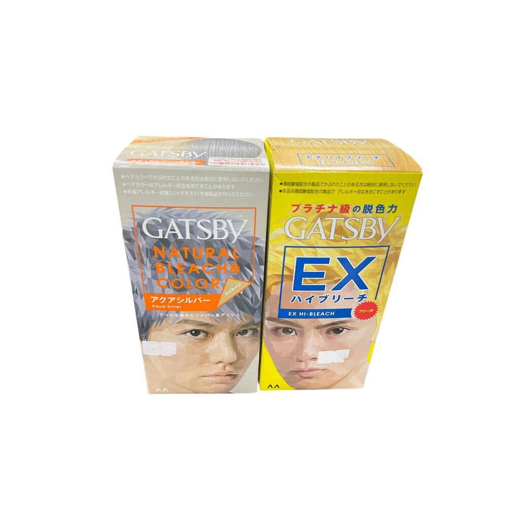 B03-15-GATSBY無敵顯色染髮霜(水漾銀灰)/無敵顯色漂色劑(極限白金)現貨