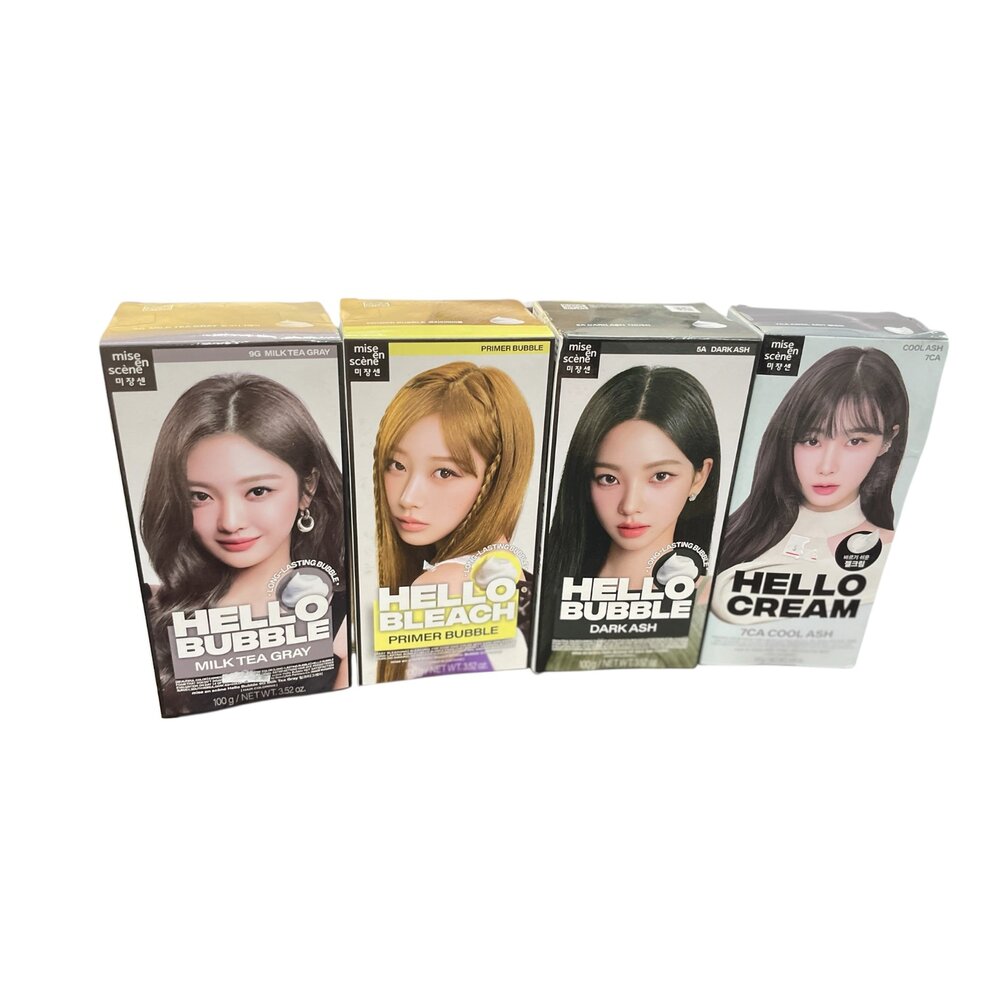 B03-18-魅尚萱 HELLO泡沫褪色染髮劑/CREAM染髮霜5WDB奶茶栗棕/泡沫染髮劑9G奶茶灰/BUBBLE泡沫染髮劑5A霧灰