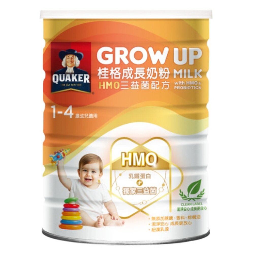 C01-32-QUAKER 桂格 成長奶粉HMO三益菌配方, 1500g, 1-4歲現貨