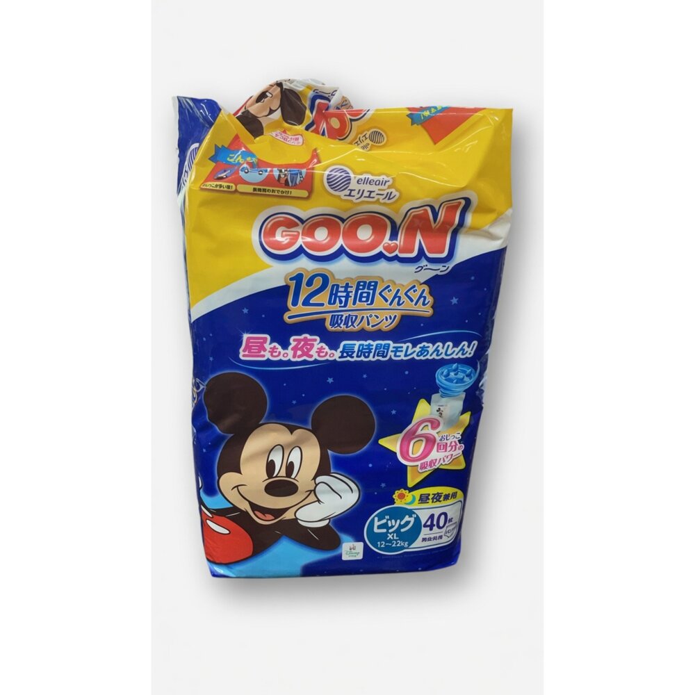 C02-31-elleair 艾黎艾爾日本境內版 GOO.N 米奇米妮款超吸收紙尿褲/尿布40枚現貨