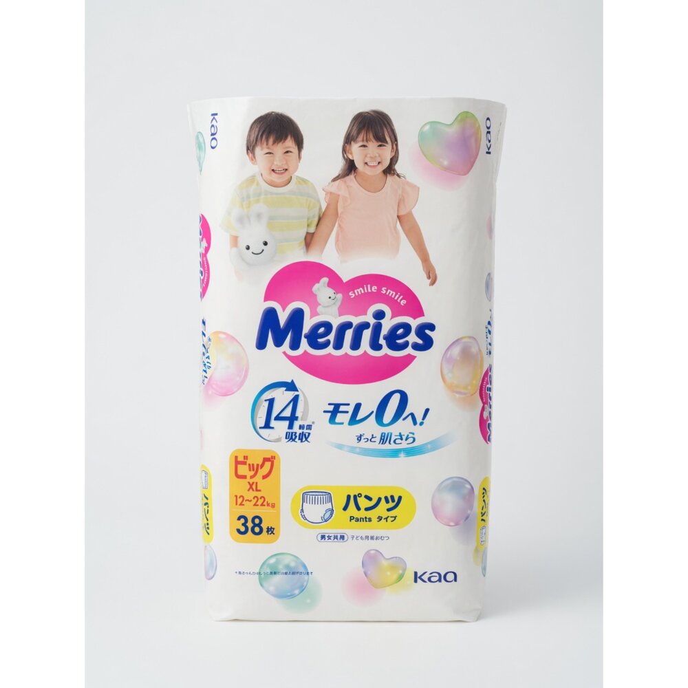C02-40-Merries 妙而舒 日本境內版 金緻柔點透氣褲型尿布, XL, 12-22kg現貨