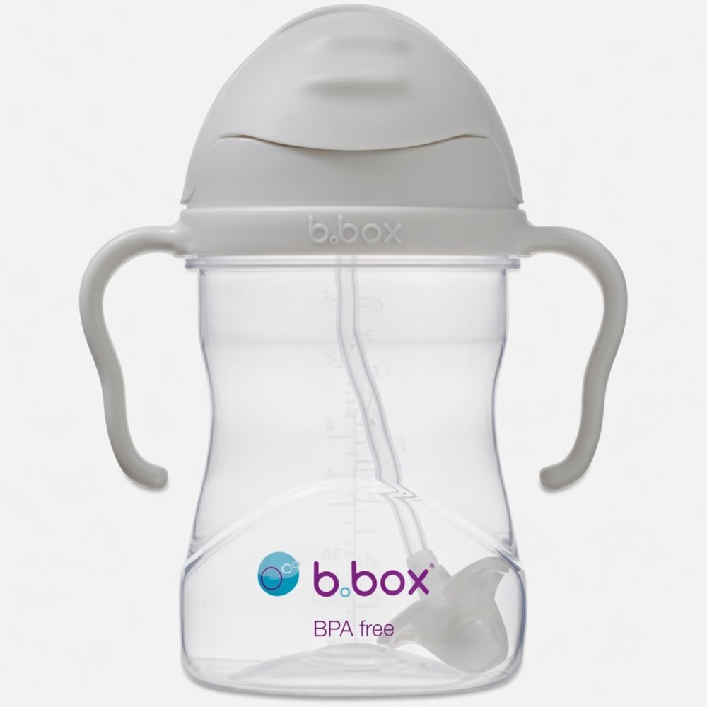 C03-5-b.box 防漏學習水杯 240ml, 馬卡龍灰/馬卡龍藍, 6個月以上適用, 1個[全新盒損]現貨